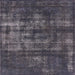 Square Machine Washable Industrial Modern Black Rug, wshurb1885