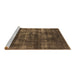 Sideview of Machine Washable Oriental Brown Industrial Rug, wshurb1885brn