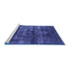 Sideview of Machine Washable Oriental Blue Industrial Rug, wshurb1885blu