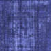 Square Machine Washable Oriental Blue Industrial Rug, wshurb1885blu
