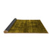 Sideview of Oriental Yellow Industrial Rug, urb1885yw