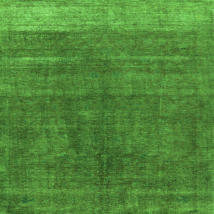 Square Oriental Green Industrial Rug, urb1886grn