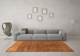 Machine Washable Oriental Orange Industrial Area Rugs in a Living Room, wshurb1886org
