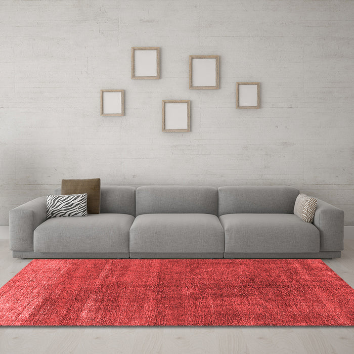 Industrial Red Washable Rugs