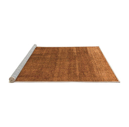 Sideview of Machine Washable Oriental Orange Industrial Area Rugs, wshurb1886org