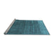 Sideview of Machine Washable Oriental Light Blue Industrial Rug, wshurb1886lblu