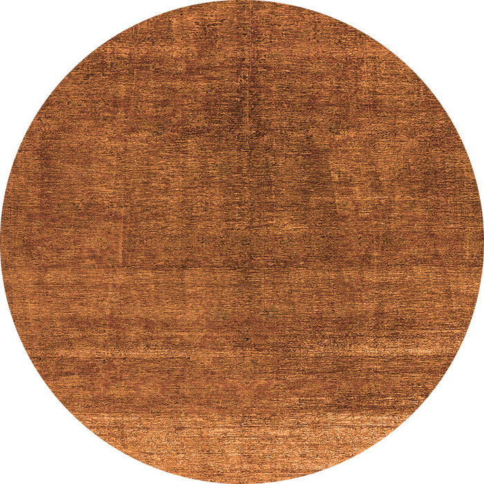 Round Oriental Orange Industrial Rug, urb1886org