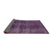 Sideview of Mid-Century Modern Purple Oriental Rug, urb1887