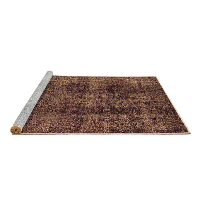 Sideview of Machine Washable Oriental Brown Industrial Rug, wshurb1887brn