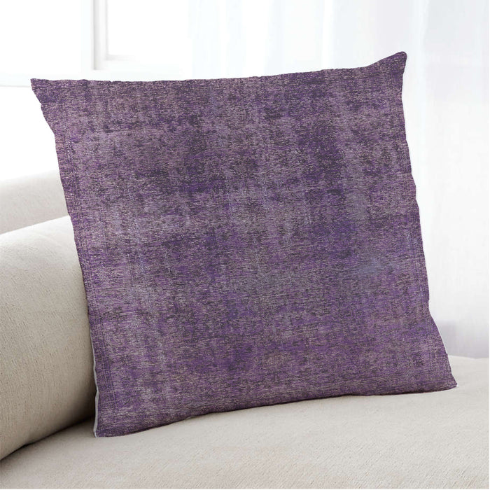 Lifestyle Image of Mid-Century Modern Urban Square Purple Throw Pillow, 18 inch by 18 inch, pwurb1887