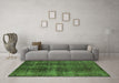 Machine Washable Oriental Green Industrial Area Rugs in a Living Room,, wshurb1887grn