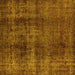 Square Machine Washable Oriental Yellow Industrial Rug, wshurb1887yw