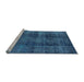 Sideview of Machine Washable Oriental Light Blue Industrial Rug, wshurb1887lblu