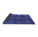 Sideview of Oriental Blue Industrial Rug, urb1887blu