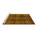 Sideview of Machine Washable Oriental Yellow Industrial Rug, wshurb1887yw