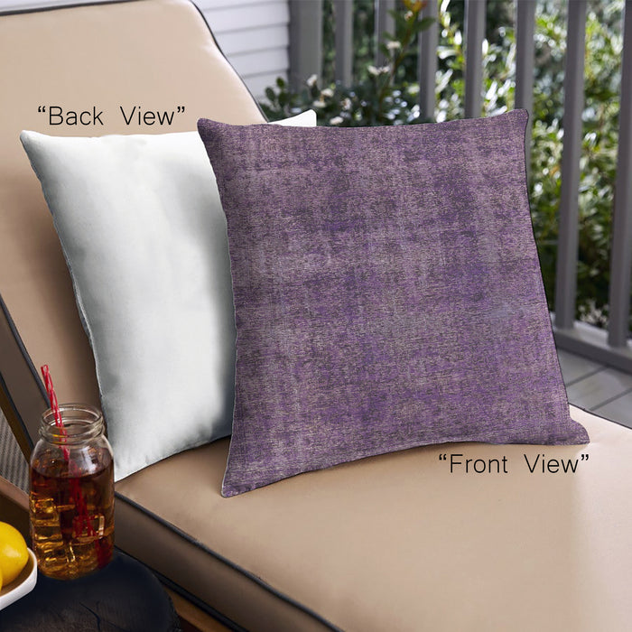 Front View of Mid-Century Modern Urban Square Purple Throw Pillow, 18 inch by 18 inch, pwurb1887