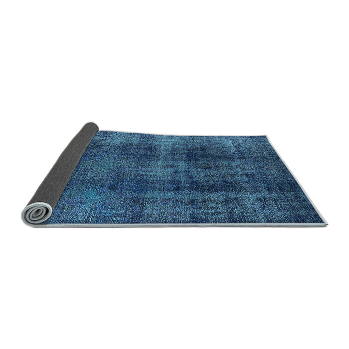 Sideview of Oriental Light Blue Industrial Rug, urb1887lblu