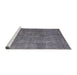 Sideview of Machine Washable Industrial Modern Grey Gray Rug, wshurb1888