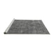 Sideview of Machine Washable Oriental Gray Industrial Rug, wshurb1888gry