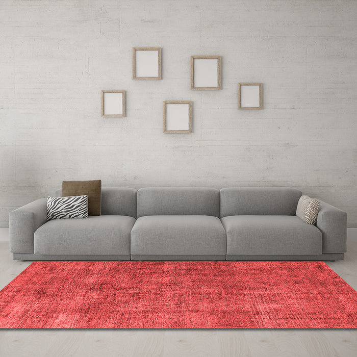 Industrial Red Washable Rugs