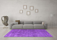 Machine Washable Oriental Purple Industrial Rug, wshurb1888pur