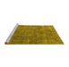 Sideview of Machine Washable Oriental Yellow Industrial Rug, wshurb1888yw