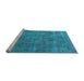 Sideview of Machine Washable Oriental Light Blue Industrial Rug, wshurb1888lblu