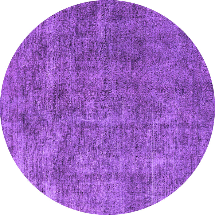 Round Oriental Purple Industrial Rug, urb1888pur