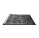 Sideview of Machine Washable Oriental Gray Industrial Rug, wshurb1889gry