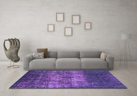 Machine Washable Oriental Purple Industrial Rug, wshurb1889pur