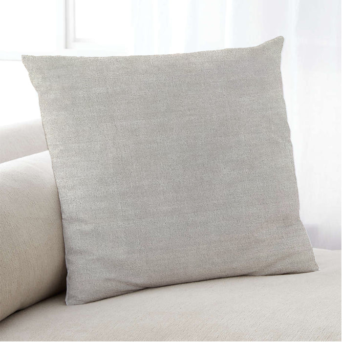 Lifestyle Image of Mid-Century Modern Urban Square Pale Silver Gray Throw Pillow, 18 inch by 18 inch, pwurb188
