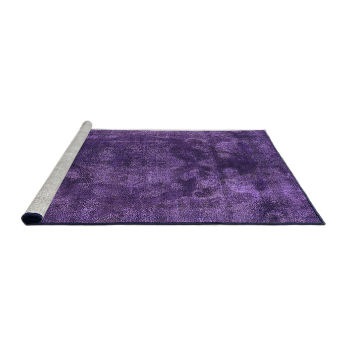 Sideview of Machine Washable Industrial Modern Purple Rug, wshurb1890