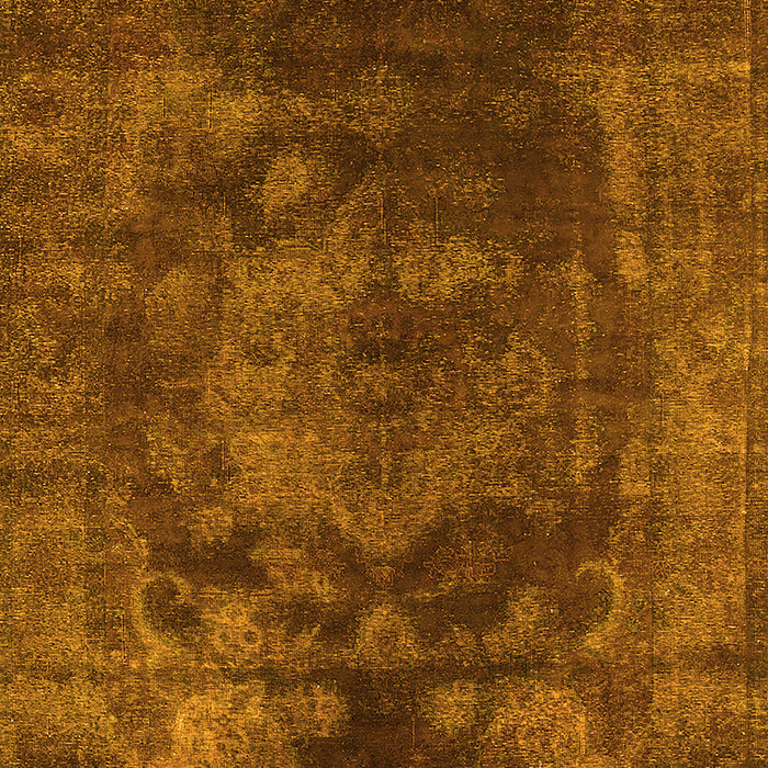 Machine Washable Oriental Yellow Industrial Rug, wshurb1890yw