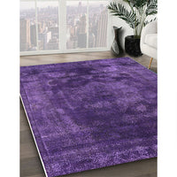 Mid-Century Modern Purple Oriental Rug, urb1890