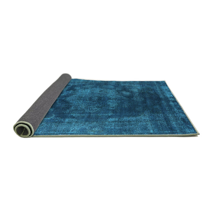 Sideview of Oriental Turquoise Industrial Rug, urb1890turq
