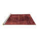 Sideview of Machine Washable Oriental Orange Industrial Area Rugs, wshurb1890org