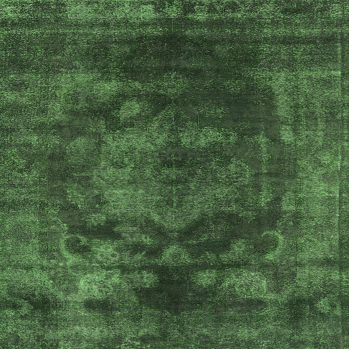 Square Oriental Green Industrial Rug, urb1890grn