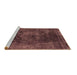 Sideview of Machine Washable Oriental Brown Industrial Rug, wshurb1890brn