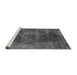 Sideview of Machine Washable Oriental Gray Industrial Rug, wshurb1890gry