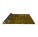 Sideview of Oriental Yellow Industrial Rug, urb1891yw