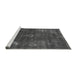 Sideview of Machine Washable Oriental Gray Industrial Rug, wshurb1891gry