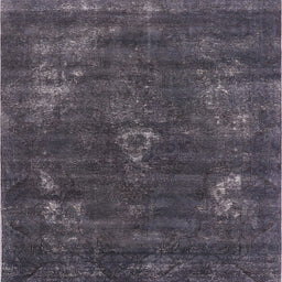 Square Machine Washable Industrial Modern Black Rug, wshurb1891