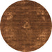 Round Oriental Orange Industrial Rug, urb1891org