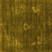 Square Machine Washable Oriental Yellow Industrial Rug, wshurb1891yw