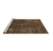 Sideview of Machine Washable Oriental Brown Industrial Rug, wshurb1891brn