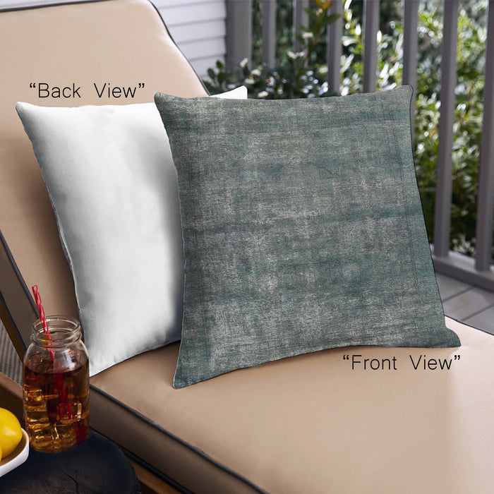 Front View of Mid-Century Modern Urban Square Charcoal Blue Throw Pillow, 18 inch by 18 inch, pwurb1892