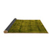 Sideview of Oriental Yellow Industrial Rug, urb1892yw