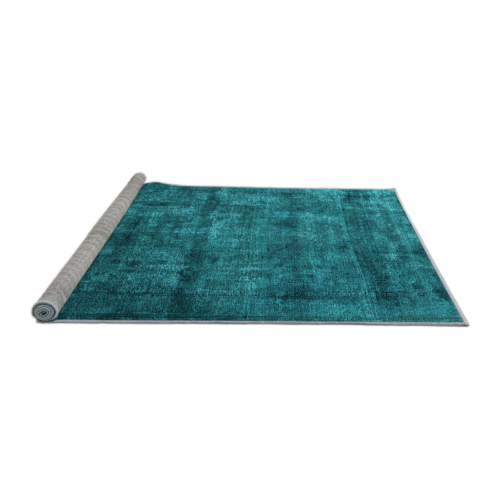 Sideview of Machine Washable Oriental Light Blue Industrial Rug, wshurb1892lblu