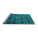 Sideview of Machine Washable Oriental Light Blue Industrial Rug, wshurb1892lblu