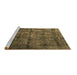 Sideview of Machine Washable Oriental Brown Industrial Rug, wshurb1892brn